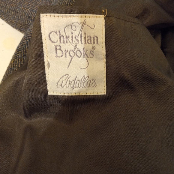 CHRISTIAN Brothers Sports Jacket Blazer Gray Speckled Wool Herringbone Tweed 46L - Picture 8 of 12